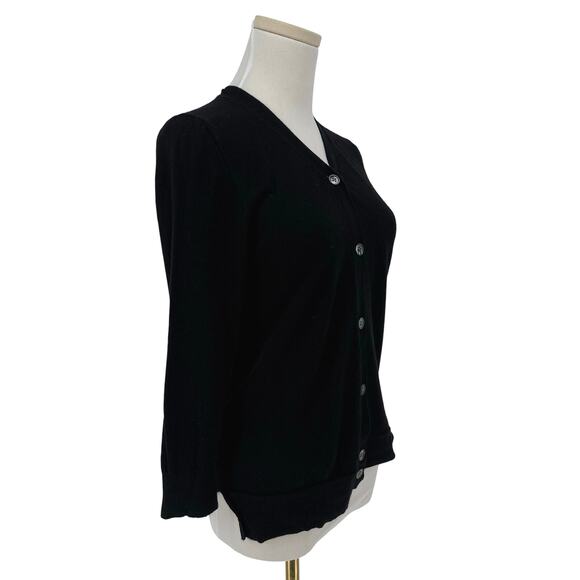 Marc Jacobs Black Cashmere Silk Blend Cardigan Sweater Women’s S Y2K Designer - Picture 2 of 6